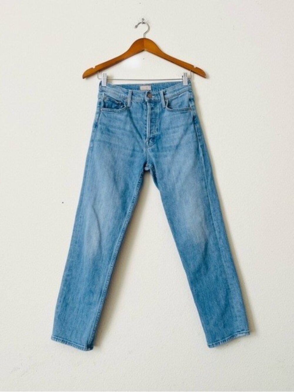 MOTHER SIZE 26 The Tomcat cropped straight leg jeans in World At My Feet blue